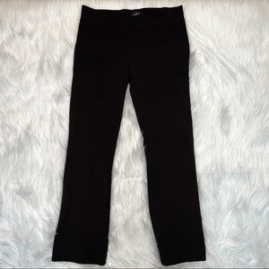 Loft Black Pull-On Ponte Knit Straight Cropped Pants Size XS